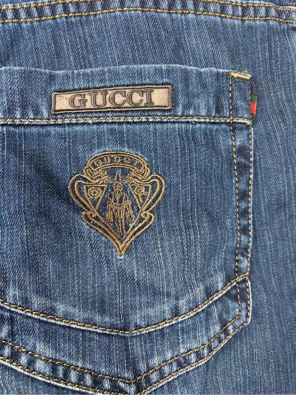 Gucci Made in Italy Straight Leg Blue Denim Jeans Men’s EU 42 Luxury Designer